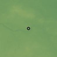 Shaded relief of the 47 km around Kandava, drawn from the GMTED2010 grid