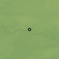 Shaded relief of the 47 km around Krāslava, drawn from the GMTED2010 grid