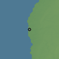 Shaded relief of the 46 km around Salacgrīva, drawn from the GMTED2010 grid