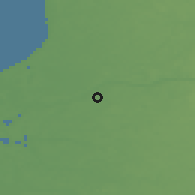 Shaded relief of the 47 km around Vangaži, drawn from the GMTED2010 grid