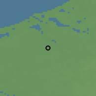 Shaded relief of the 47 km around Baloži, drawn from the GMTED2010 grid