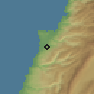 Shaded relief of the 55 km around aš-Šuwayfāt, drawn from the GMTED2010 grid