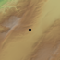 Shaded relief of the 55 km around Marāh̨-al-'Abd, drawn from the GMTED2010 grid