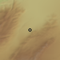 Shaded relief of the 55 km around Nah̨r, drawn from the GMTED2010 grid