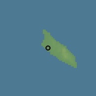 Shaded relief of the 60 km around Oranjestad, drawn from the GMTED2010 grid