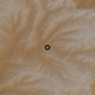 Shaded relief of the 56 km around Mokhotlong, drawn from the GMTED2010 grid