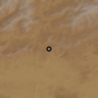 Shaded relief of the 56 km around Qacha's Nek, drawn from the GMTED2010 grid