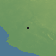 Shaded relief of the 60 km around Bensonville, drawn from the GMTED2010 grid