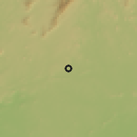 Shaded relief of the 60 km around Karnplay, drawn from the GMTED2010 grid