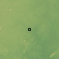 Shaded relief of the 60 km around River Gbeh, drawn from the GMTED2010 grid
