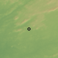 Shaded relief of the 60 km around Bopolu, drawn from the GMTED2010 grid