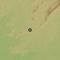 Shaded relief of the 60 km around Sanniquellie, drawn from the GMTED2010 grid