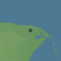 Shaded relief of the 56 km around Mişrātah, drawn from the GMTED2010 grid