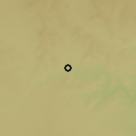 Shaded relief of the 56 km around Mizdah, drawn from the GMTED2010 grid
