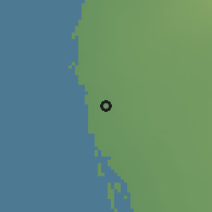 Shaded relief of the 56 km around Qamīnis, drawn from the GMTED2010 grid