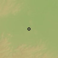 Shaded relief of the 57 km around Sawknah, drawn from the GMTED2010 grid