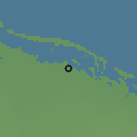 Shaded relief of the 55 km around Zalţan, drawn from the GMTED2010 grid