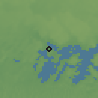 Shaded relief of the 56 km around al-Jagbub, drawn from the GMTED2010 grid