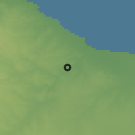 Shaded relief of the 56 km around Awlād Namā, drawn from the GMTED2010 grid