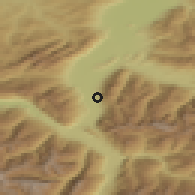 Shaded relief of the 51 km around Vaduz, drawn from the GMTED2010 grid