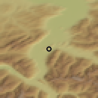 Shaded relief of the 51 km around Mauren, drawn from the GMTED2010 grid