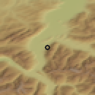Shaded relief of the 51 km around Planken, drawn from the GMTED2010 grid