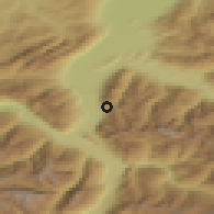 Shaded relief of the 51 km around Triesenberg, drawn from the GMTED2010 grid