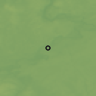 Shaded relief of the 48 km around Druskininkai, drawn from the GMTED2010 grid