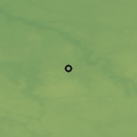 Shaded relief of the 48 km around Vievis, drawn from the GMTED2010 grid