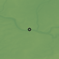 Shaded relief of the 48 km around Kačerginė, drawn from the GMTED2010 grid