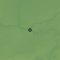 Shaded relief of the 48 km around Kaunas, drawn from the GMTED2010 grid