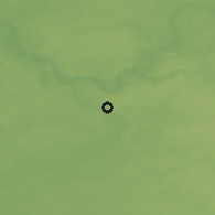 Shaded relief of the 48 km around Baltoji Vokė, drawn from the GMTED2010 grid