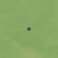 Shaded relief of the 47 km around Pabradė, drawn from the GMTED2010 grid