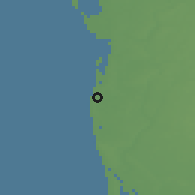 Shaded relief of the 47 km around Palanga, drawn from the GMTED2010 grid