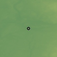 Shaded relief of the 47 km around Skuodas, drawn from the GMTED2010 grid