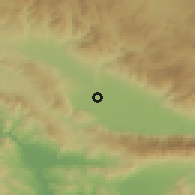 Shaded relief of the 53 km around Vasilevo, drawn from the GMTED2010 grid