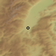Shaded relief of the 53 km around Vrapčište, drawn from the GMTED2010 grid