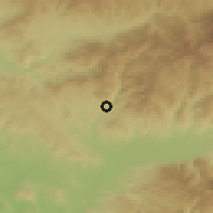 Shaded relief of the 53 km around Zletovo, drawn from the GMTED2010 grid