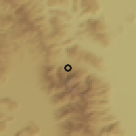 Shaded relief of the 53 km around Capari, drawn from the GMTED2010 grid