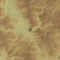 Shaded relief of the 53 km around Debar, drawn from the GMTED2010 grid