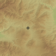 Shaded relief of the 53 km around Delčevo, drawn from the GMTED2010 grid