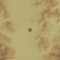 Shaded relief of the 53 km around Dobruševo, drawn from the GMTED2010 grid