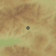 Shaded relief of the 53 km around Kamenica, drawn from the GMTED2010 grid