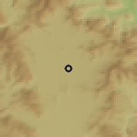 Shaded relief of the 53 km around Krivogaštani, drawn from the GMTED2010 grid