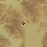 Shaded relief of the 53 km around Labuništa, drawn from the GMTED2010 grid