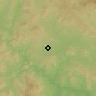Shaded relief of the 53 km around Lozovo, drawn from the GMTED2010 grid