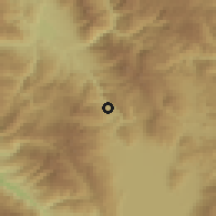 Shaded relief of the 53 km around Lukovo, drawn from the GMTED2010 grid
