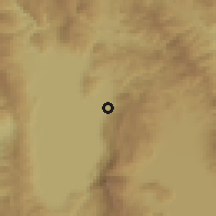 Shaded relief of the 53 km around Ohrid, drawn from the GMTED2010 grid