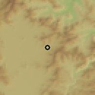 Shaded relief of the 53 km around Prilep, drawn from the GMTED2010 grid