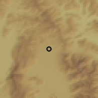 Shaded relief of the 53 km around Resen, drawn from the GMTED2010 grid